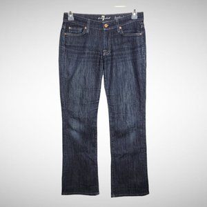 7 For All Mankind Bootcut Jeans Dark Wash Faded Mid Rise 27/31
